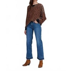 NEW ASKK NY crop wide leg jean in kezi